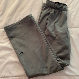Gray Nike Fleece/Dri Fit Sweatpants